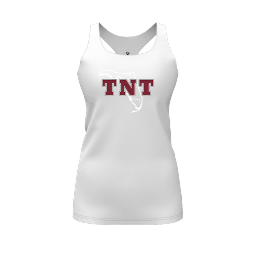 [FT0TRBWH-FYS-LOGO2] Decker Racerback Tank Top (Female Youth S, White, Logo 2)