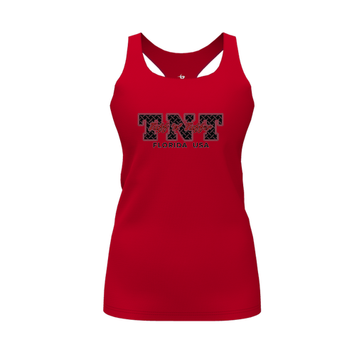 [FT0TRBRD-FYS-LOGO1] Decker Racerback Tank Top (Female Youth S, Red, Logo 1)