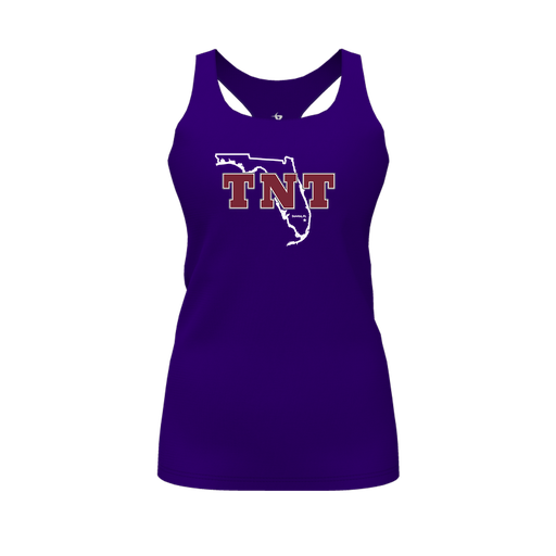 [CUS-DFW-RCBK-PER-PUR-FYS-LOGO2] Racerback Tank Top (Female Youth S, Purple, Logo 2)