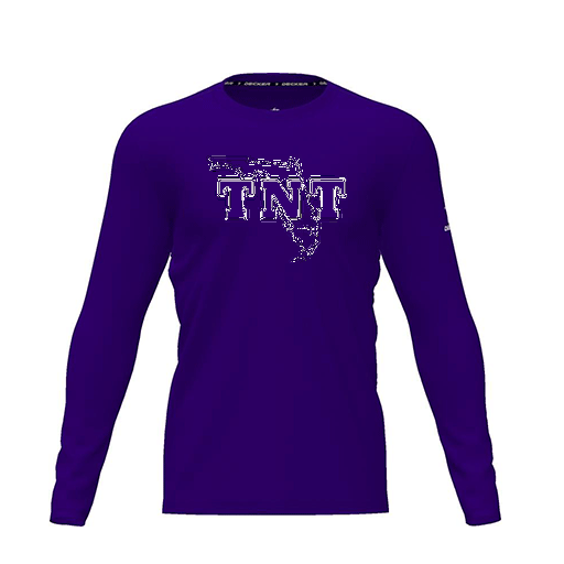 [CUS-DRIF-TEES-PER-CNK-LSL-PUR-YXS-LOGO2] Dri Fit Performance T-Shirt (Youth XS, Purple, Logo 2, Long Sleeve)