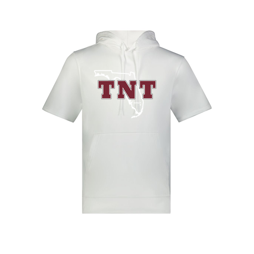 [6871.005.S-LOGO2] Men's Dri Fit Short Sleeve Hoodie (Adult S, White, Logo 2)
