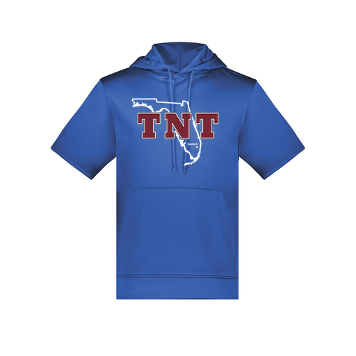 [6871.060.S-LOGO2] Men's Dri Fit Short Sleeve Hoodie (Adult S, Royal, Logo 2)