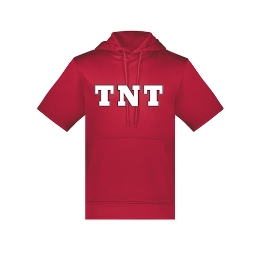 [6871.083.S-LOGO3] Men's Dri Fit Short Sleeve Hoodie (Adult S, Red, Logo 3)