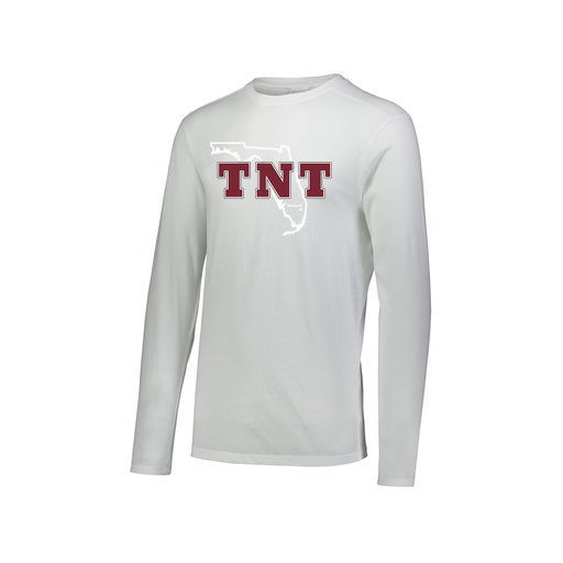 [FTLCUBWH-AXS-LOGO2] Decker Men's Tri-Blend T-Shirt - Long Sleeve (Adult XS, White, Logo 2)