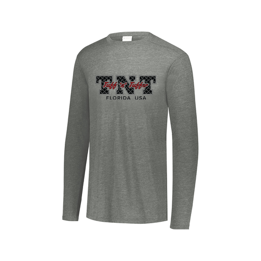 [FTLCUBGY-AXS-LOGO1] Decker Men's Tri-Blend T-Shirt - Long Sleeve (Adult XS, Gray, Logo 1)