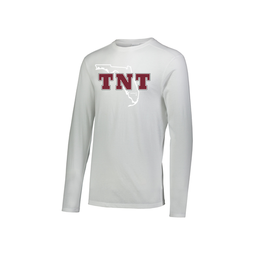 [FTLCUBWH-YS-LOGO2] Decker Youth Tri-Blend T-Shirt - Long Sleeve (Youth S, White, Logo 2)