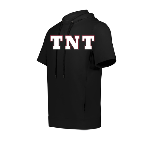 [222605.080.S-LOGO3] YOUTH VENTURA SOFT KNIT SHORT SLEEVE HOODIE (Youth S, Black, Logo 3)