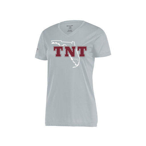 [222820.099.S-LOGO2] Ladies Movement Dri Fit Shirt (Female Adult S, Silver, Logo 2)