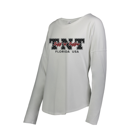 [FTLCUBWH-FAS-LOGO1] Decker Women's Tri-Blend T-Shirt - Long Sleeve (Female Adult S, White, Logo 1)