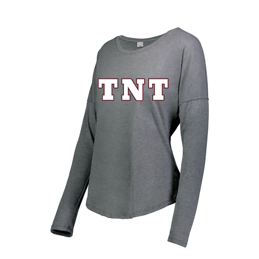 [3077.013.S-LOGO3] Ladies LS Ultra-blend T-Shirt (Female Adult S, Gray, Logo 3)